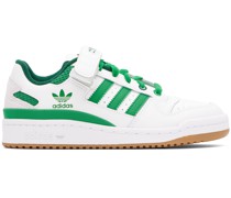 White & Green Forum Low Sneakers
