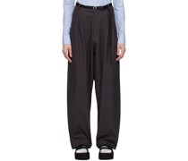 Gray Belted Trousers