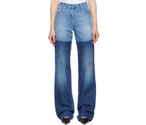 Blue Paneled Jeans
