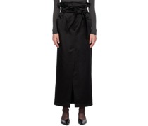 Black Alcade Maxi Skirt