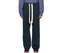 Navy Embroidered Lounge Pants