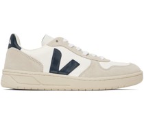 White & Gray V-10 Sneakers
