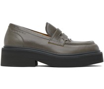 Gray Piercing Loafers
