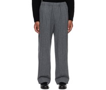 Gray Pleated Trousers