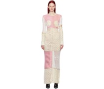 Beige & Pink Regenerated Maxi Dress