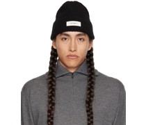 Black Ribbed Beanie