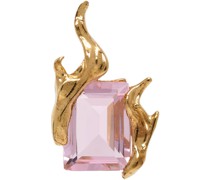 Gold Pink Flare Earring
