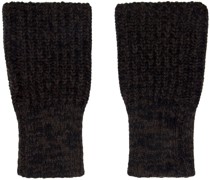 Brown Mouline Mittens