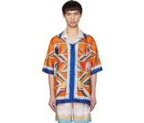 Orange & Navy Escalier Infini Shirt