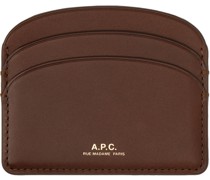 Brown Demi-Lune Card Holder