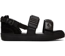 SSENSE Exclusive Black Buckles Flat Sandals