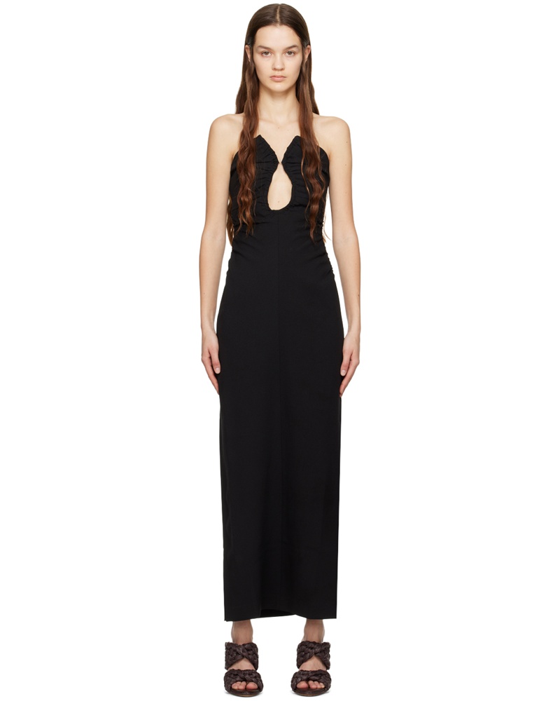 Wynn Hamlyn Damen Black Zoe Midi Dress