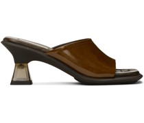 Brown Synthia Heeled Sandals