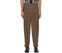 Brown Pleated Trousers