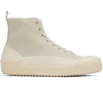 Beige Numbers Sneakers
