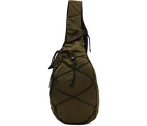 Khaki Nylon B Crossbody Bag