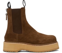 Brown Single Stack Chelsea Boots