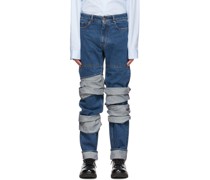 Navy Multi Cuff Jeans