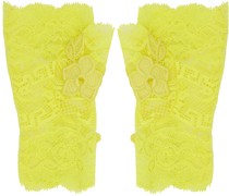 Yellow Embroidered Gloves
