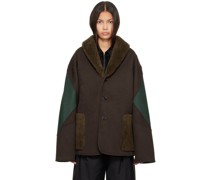 Brown Reversible Faux-Shearling Jacket