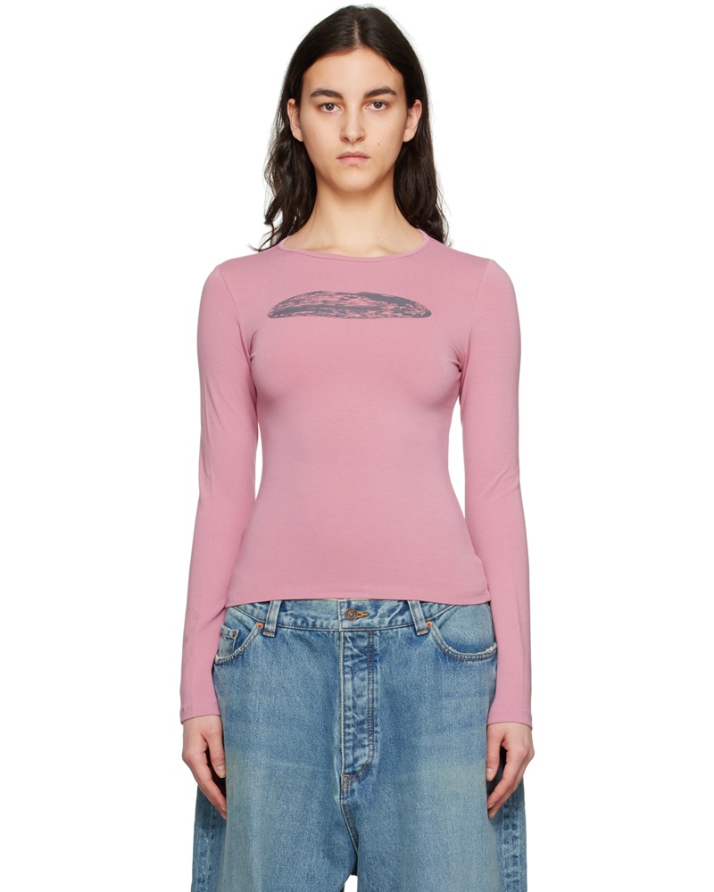 SERAPIS Damen Pink Thermal Long Sleeve T-Shirt
