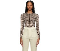 Beige & Black Aurora Bodysuit