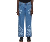 Blue Flamepuzz Jeans