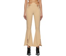 Beige Flarry Trousers