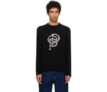 Black 'Pop' Initials Sweater