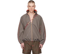 Brown Paneled Jacket