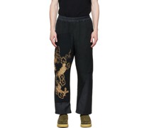 Black Embroidered Trousers
