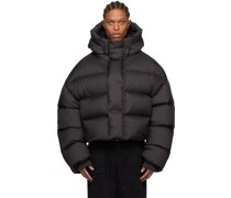 Black Hooded Down Jacket