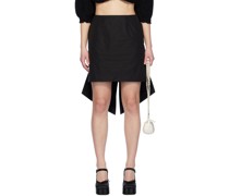 Black Back Bow Miniskirt