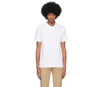 White Two-Button Polo