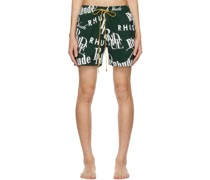 Green Mash-Up Swim Shorts