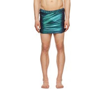 Blue Twisted Swim Shorts