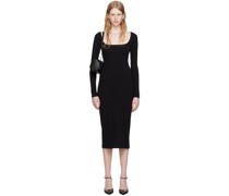 Black 'El Tigre' Midi Dress
