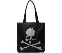 Black Glitter Skull Tote