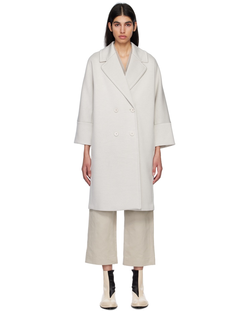 Max Mara Damen Gray Zurca Coat