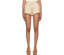 Beige Talapiz Shorts