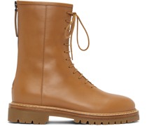 Tan Leather Combat Boots