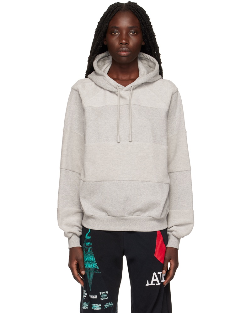 SUNNEI Damen Gray Paneled Hoodie