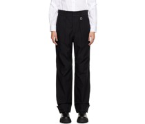 Black Snap Trousers