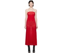 Red Moebius Midi Dress