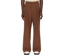 Burgundy Loose-Fit Trousers