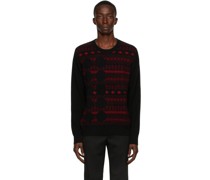 Black & Red Cashmere Warehouse Sweater