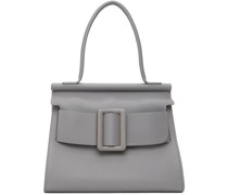 Gray Karl Soft Top Handle Bag