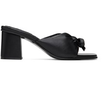 Black Bow Heeled Sandals