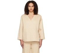 Beige Curved Jacket