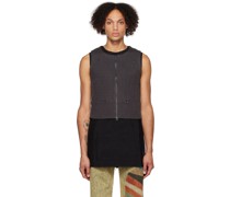 Gray Textured Tank Top